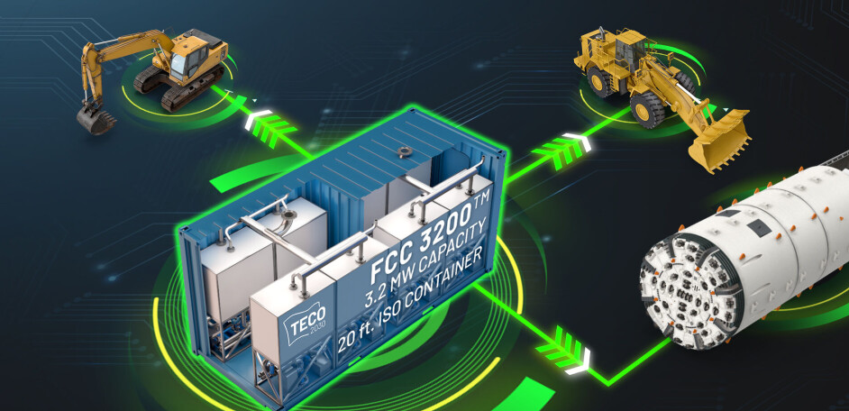 Teco 2030 Fuel Cell Container skal fungere som en nullutslippsenergiløsning for lading av Implenia Norges elektriske maskiner og byggeplasser.