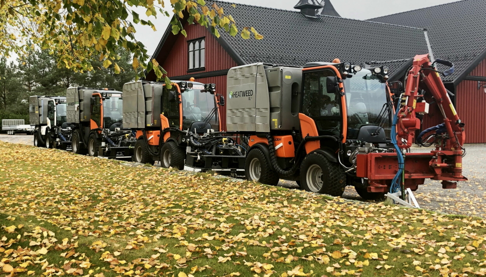 HF Maskin Teknikk i Askim kjøpt opp av Nellemann Machinery. Bilde fra Østfold-bedriften med en rekke Holder-maskiner med Heatweed-utstyr.