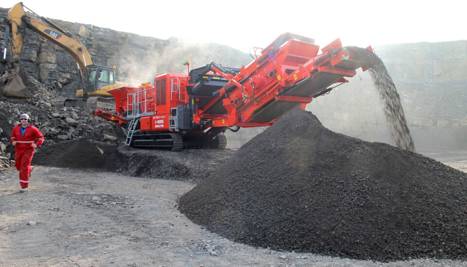 Den nye maskinen Terex Finlay I-100RS i aksjon.