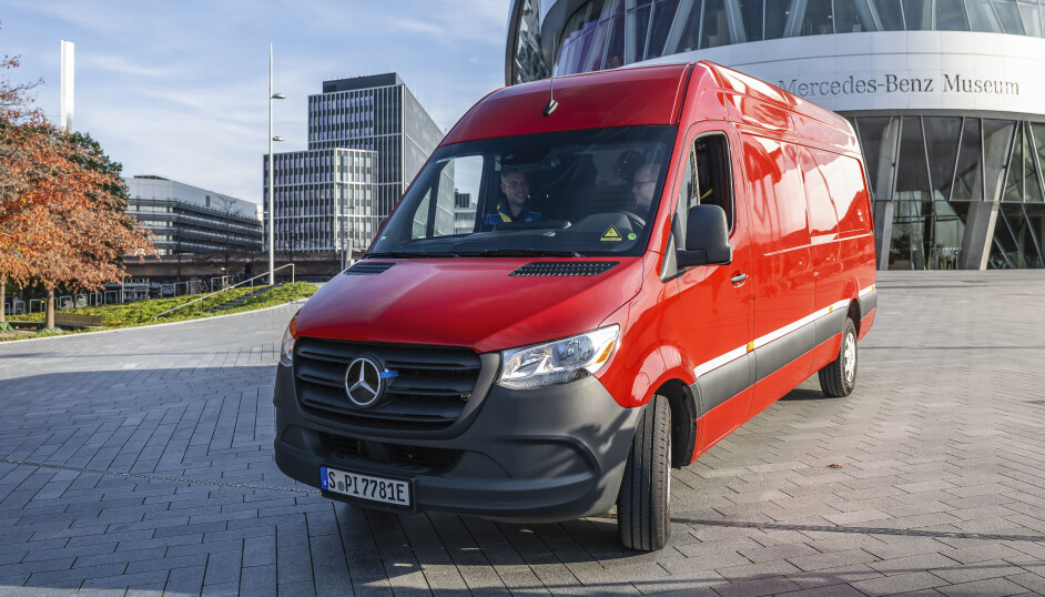 Denne preproduksjonsutgaven av ny eSprinter som har lansering i vinter, kjørte 475 km i meget kupert terreng.