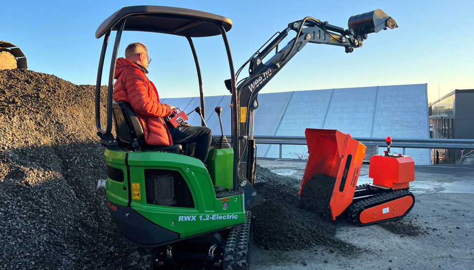 Wee.nos nye minidumper, Rudolf, har elektrisk drift og fjernstyring.