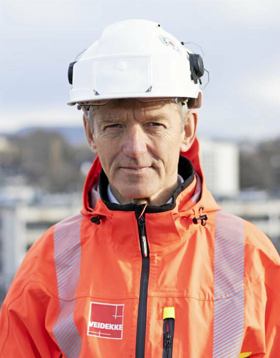 POSITIV: Øivind Larsen, konserndirektør Infrastruktur i Veidekke. Foto: Veidekke