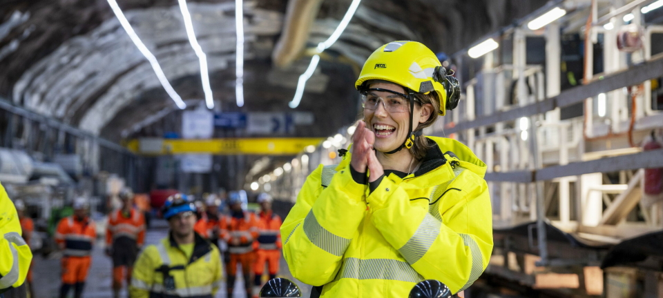 TBM-maskinen i gang på vanntunnelen