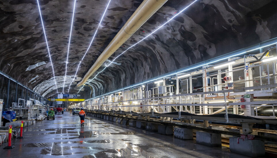 310 METER: Den nye TBM-maskinen som Herrenknecht har levert til den nye vannforsyningen, veier 1000 tonn og er 310 meter lang.
