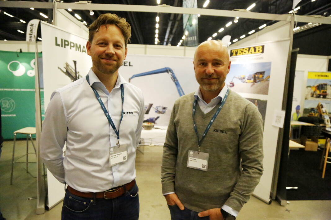 FØRSTE GANG: Produktsjef for Tesab og Lippmann, Odd Einar Nørjordet (t.v.) og daglig leder Claus Leite i Kiesel Norge AS. FØRSTE GANG: Produktsjef for Tesab og Lippmann, Odd Einar Nørjordet (t.v.) og daglig leder Claus Leite i Kiesel Norge AS.