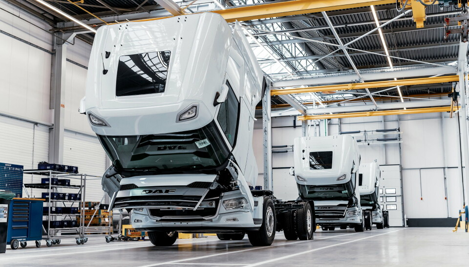 STARTER: Nå starter produksjonen av de nye elektriske lastebilene fra DAF.