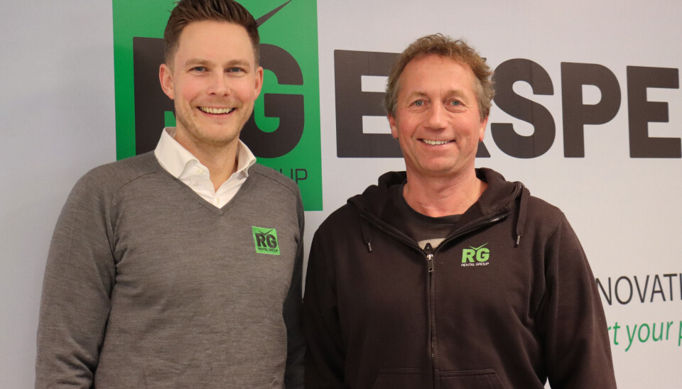 Grunnlegger og daglig leder i 25 år i Ekspert Maskinutleie/Rental Group Ekspert, Kjell Sæter (t.h.) og ny daglig leder i RG Ekspert, Lars-PetterUlvesli.