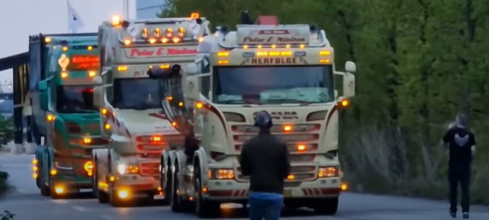 Danske lastebilsjåfører og -eiere i harnisk