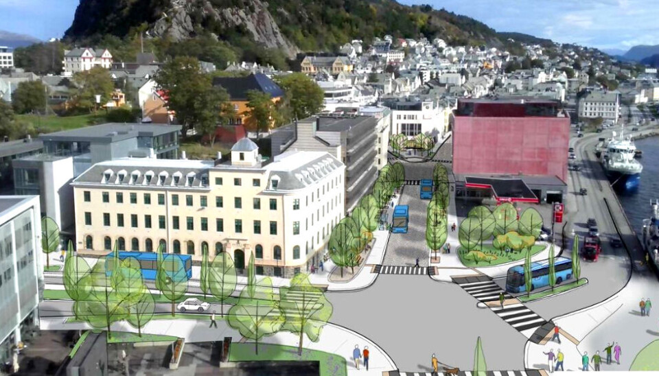 Ålesund sentrum får et nytt kollektivknutepunkt i gatene i stedet for dagens plasskrevende bussterminal. Her blir det av- og påstigning istedenfor at bussene står og venter lenge og tar opp plass i sentrum.