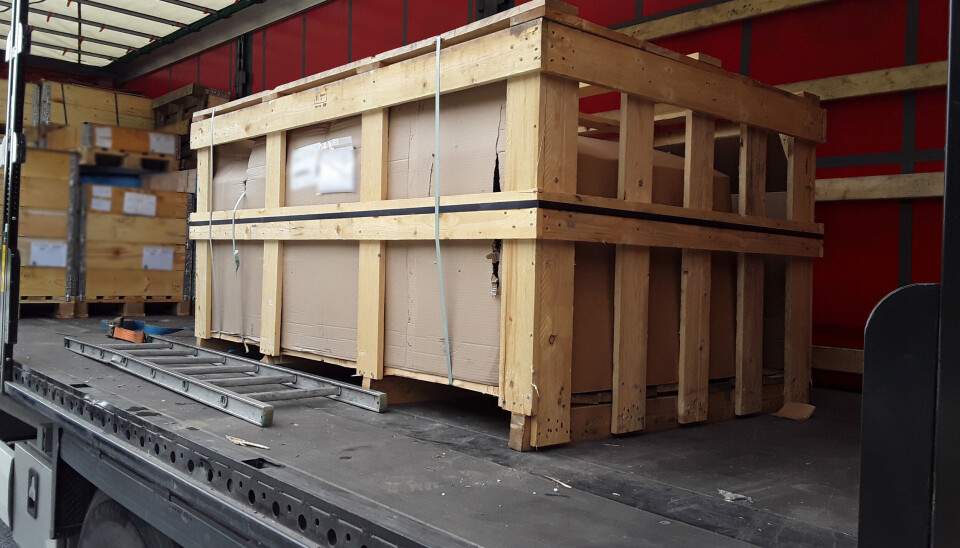 Dette kolliet på 900 kg sto usikret