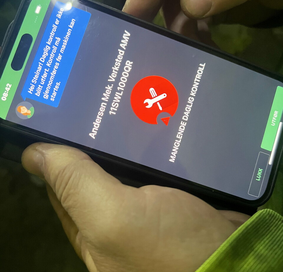 FEILMELDING: En slik melding dukker opp om man ikke har gjennomgått det som kreves av tilsyn.