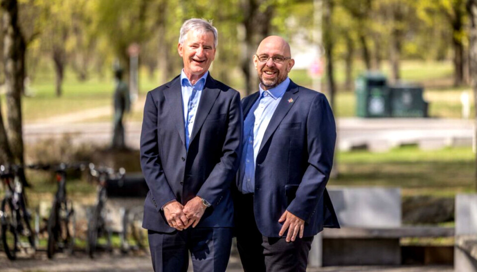 MESSEGENERALER: Transport & Logistikk 2023 har både messedel og konferansedel. Prosjektleder for messen, Trond Andersen (t.v.) og prosjektleder for konferansen Jo Eirik Frøise gleder seg til å samle transportfolket i Lillestrøm i september.