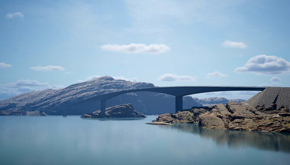 Slik skal Ytre Steinsund bru se ut når den står ferdig.