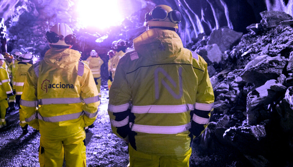 Bilde fra Accionas gjennomslag i Væretunnelen på E6 Ranheim-Værnes i 2022.
