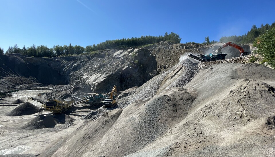 På det meste er det knust 250.000 tonn i året på Vegarheim pukkverk.