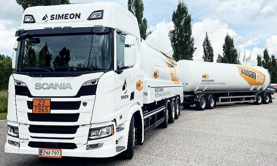 PROPANTRANSPORT: Simeon-konsernet er ny aktør på det norske markedet innen transport av propan.