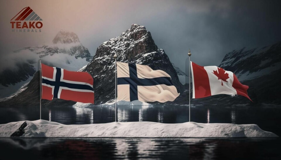 TRE LAND: Teako Minerals Corp. er et mineralutforskningsselskap med base i Vancouver som er dedikert til å skaffe, utforske og utvikle mineralforekomster i Canada, Norge og Finland med fokus på kobber, kobolt og gull.