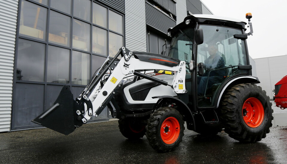 STØRRE: Dette er den største Bobcat-modellen i Norge akkurat nå, og maskinen har hytte og hydrostatisk drift.