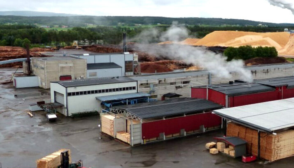 STOPP: Sagbruket Moelven Våler har ikke nok strøm til å sage tømmer etter at Braskereidfoss kraftverk ble oversvømt i går. STOPP: Sagbruket Moelven Våler har ikke nok strøm til å sage tømmer etter at Braskereidfoss kraftverk ble oversvømt i går.