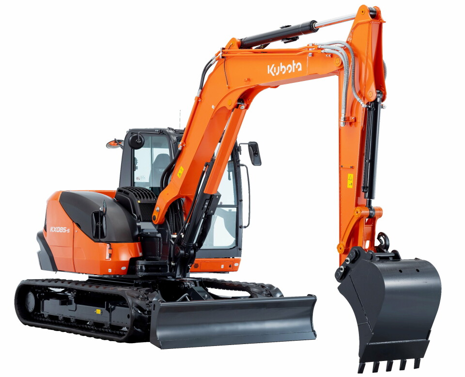 NYHET: Kubota KX085-5 er en nyhet den norske Kubota-forhandleren Hymax AS har ventet på.