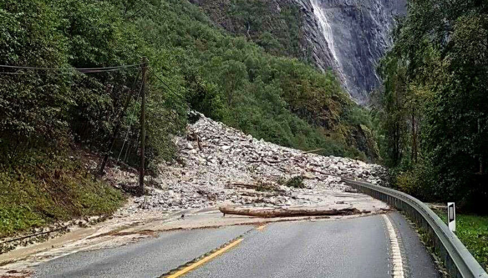 E16: Skredområdet i Nærøydalen. E16: Skredområdet i Nærøydalen.