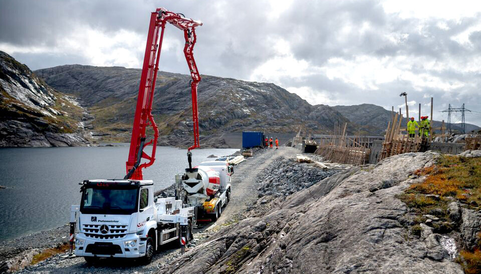 1000 TONN: For dam Svartavatnet ville utslippet av CO2 blitt over 1000 tonn med en standard prosjektgjennomføring. I pilotprosjektet er utslippet redusert til ned mot 350 tonn, blant annet ved bruk av elektriske anleggsbiler og lavkarbon betong.