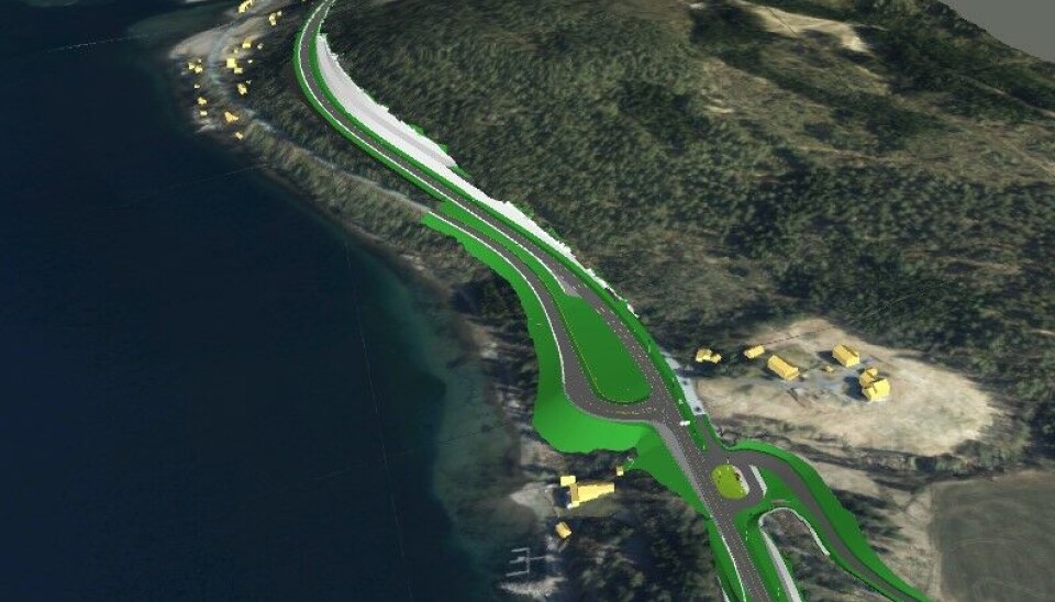 NY VEISTREKNING: Statens vegvesen skal bygge 10,6 kilometer ny tofelts E39 mellom Stormyra og Staurset i Heim kommune.