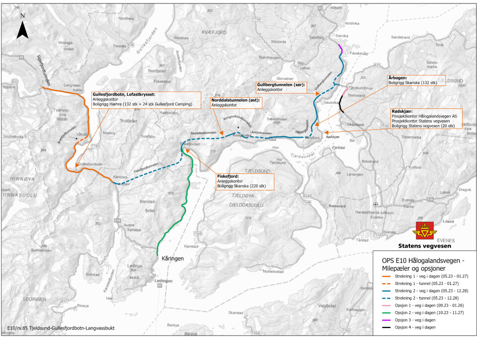 LENGST: Fiskefjordtunnelen mellom Kanstadbotn og Fiskefjorden blir 9,7 kilometer lang og er den lengste tunellen i OPS-prosjektet.