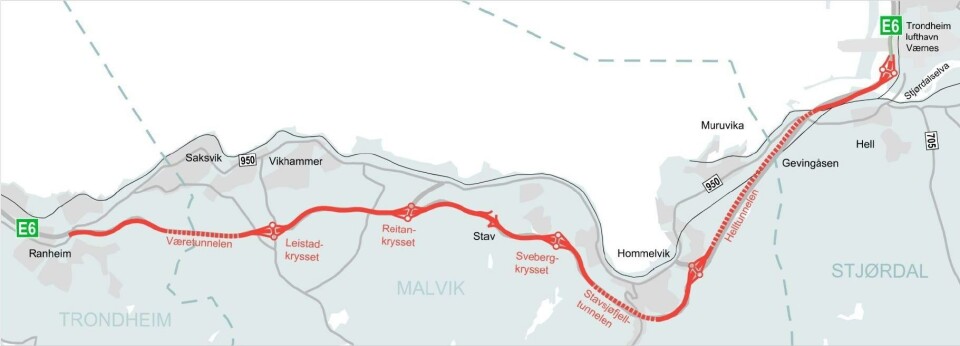 Nye Veier sender ut anbudskonkurranse på strekningen strekningen Ranheim til og med Svebergkrysset – en strekning på ca. 15 km i slutten av oktober/ begynnelsen av november.