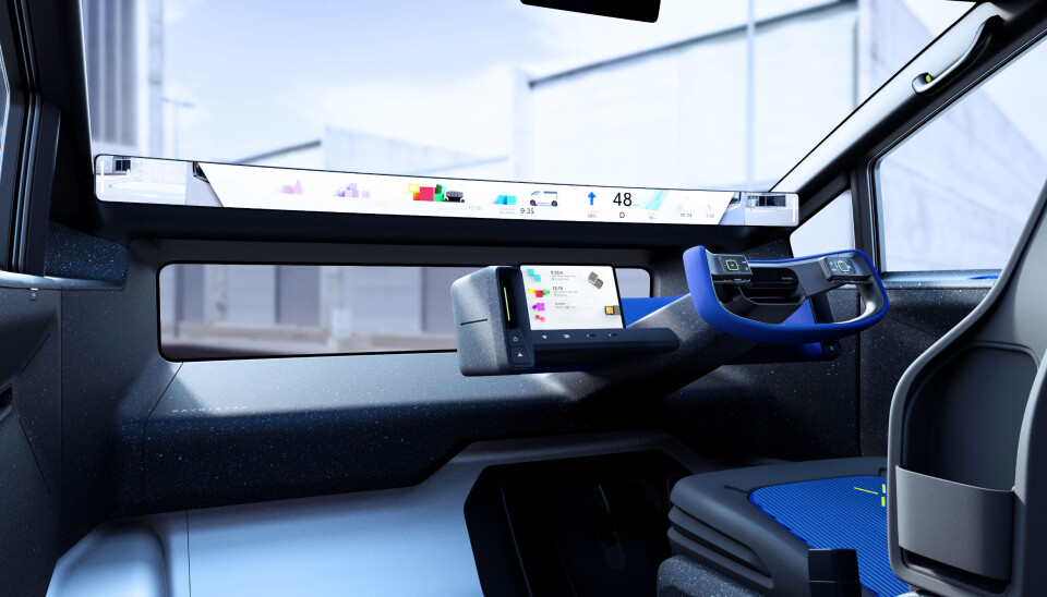 FØRERPLASSEN: Dashbordet er også veldig spesielt på konseptbilen.