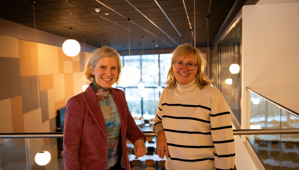 DIREKTØRER: Birgit Farstad Larsen, administrerende direktør i COWI, og Stine Undrum, divisjonsdirektør for transport og byutvikling i COWI.