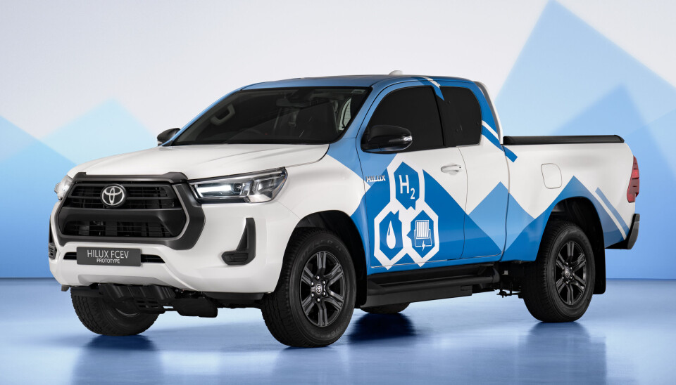 BRENSELCELLE: En Hilux som er brenselcelle-batterielektrisk, er blant kjøretøyene Toyota videreutvikler for Europa-markedet.