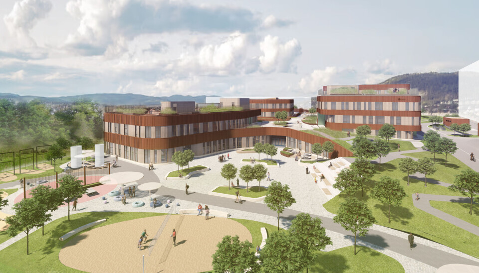 ØKERN SKOLE: Ny ungdomsskole med flerbrukshall og en barnehage