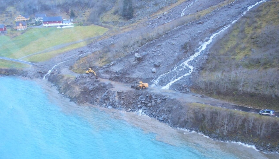 SKRED: Sørpeskredet i Oldedalen i Stryn var resultatet av stormen Hilde i november 2013.
