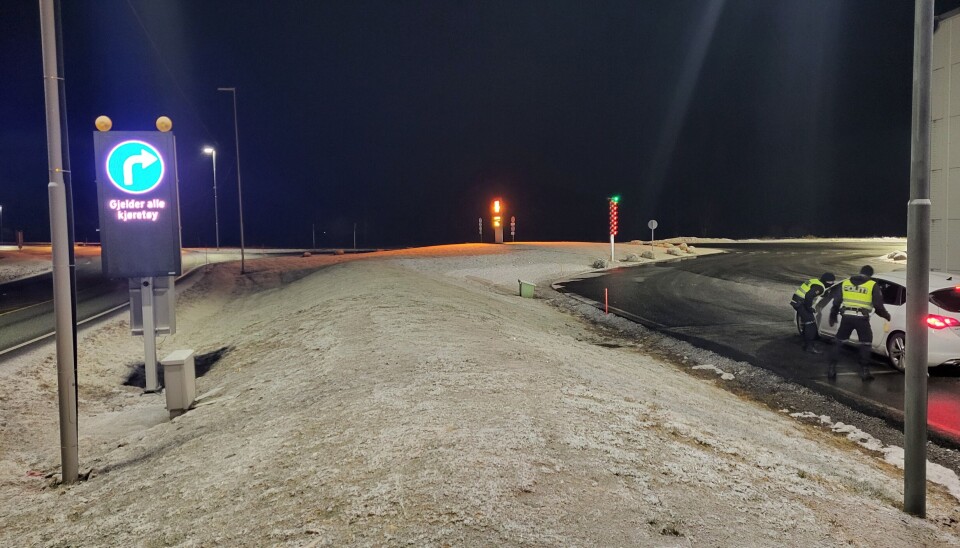 FELLES: Politi og Statens Vegvesen hadde felles kontroll på Krossmoen kontrollplass.