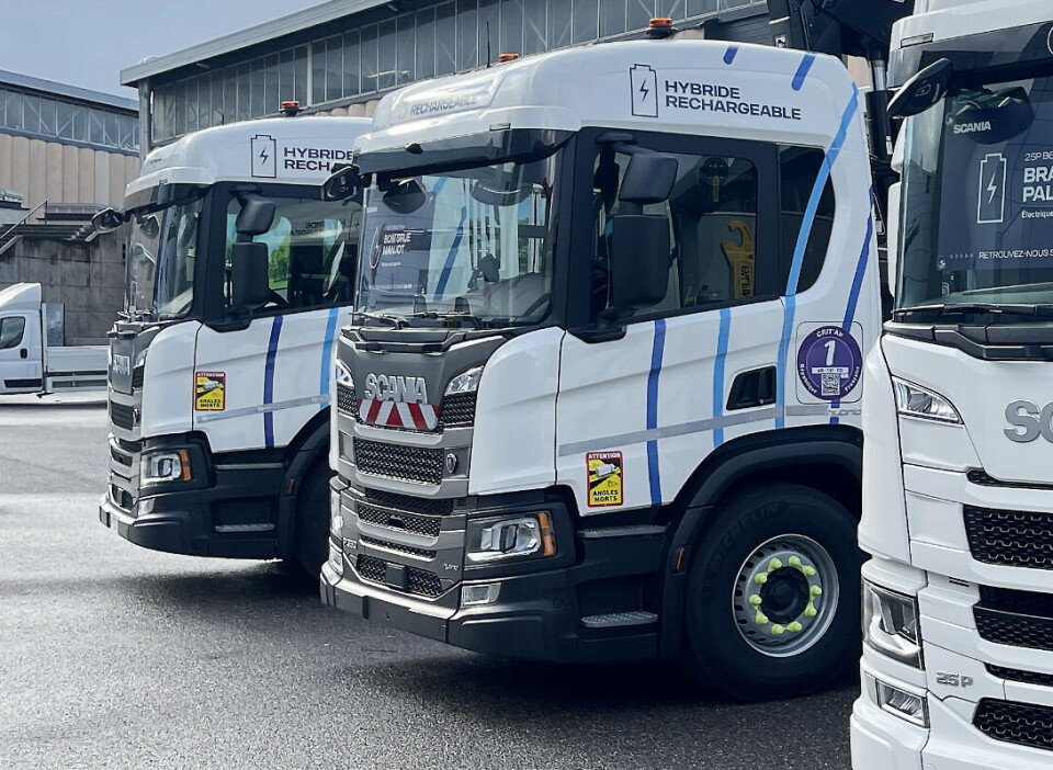 LØSNINGER: På uteområdet var det flere Scania hybrider med påbyggløsninger utstilt i Lyon i november.