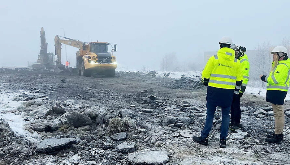 VEIER: Det har vært mye arbeid å bygge trygge anleggsveier inn i rasområdet.