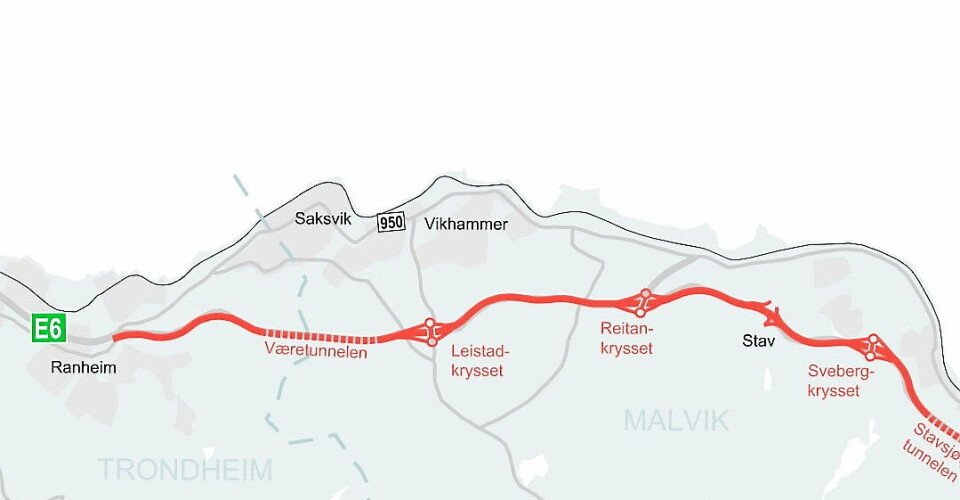 ETTERLENGTET NY E6: Den 15 kilometer lange strekningen er basert på NS8407 – totalentreprise med målpris.