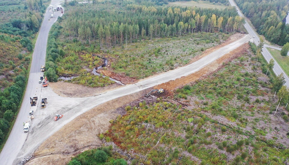 OMKJØRING: Denne omkjøringsveien ble bygget i hui og hast etter herjingene. Foto: Ringerike kommune