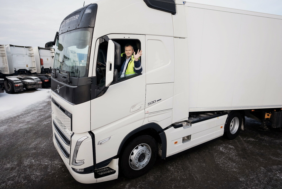 UT PÅ TUR: Mindaugas Paulauskas, adm. direktør i transportgiganten Girteka, skal kjøre Europa rundt i to uker for å bedre forstå sjåførenes hverdag.