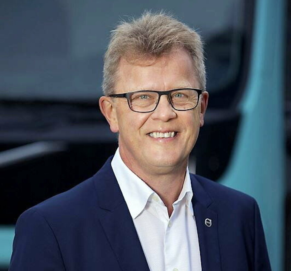 FORNØYD: Det var en fornøyd Volvo-sjef, Roger Alm, som kunne presentere tallene for 2023.