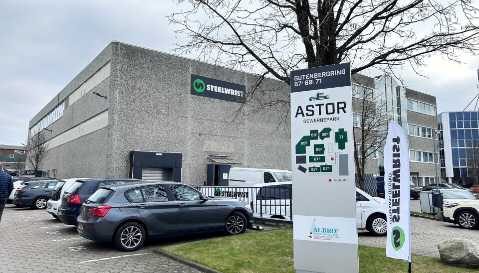 NYTT HOVEDANLEGG: Lanseringen av de nye produktene var lagt til Hamburg der Steelwrist har åpnet et helt nytt anlegg for Tyskland.