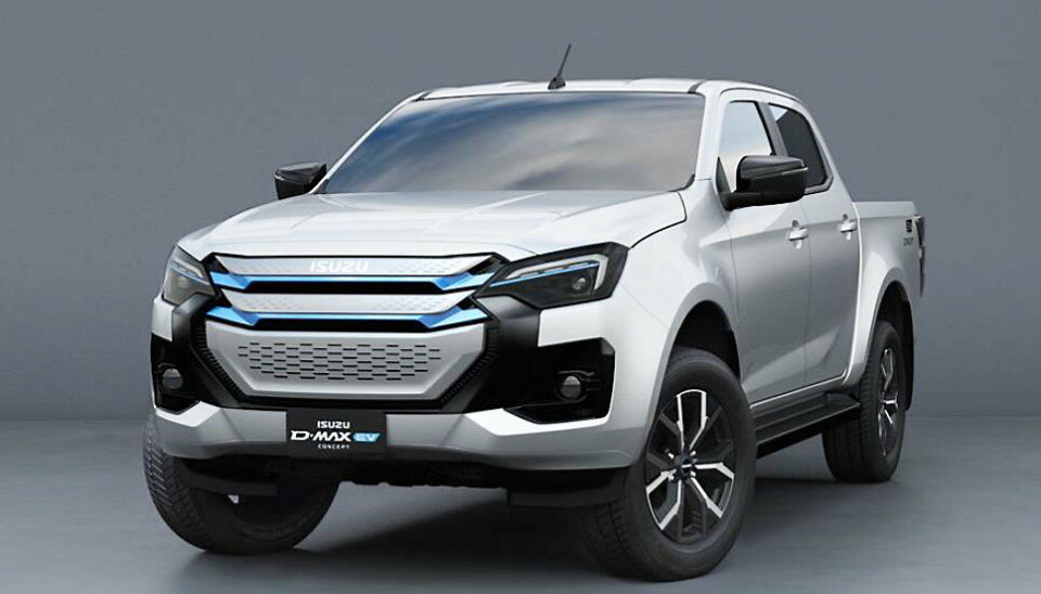 ELEKTRISK PICKUP: Batterikapasiteten blir på 67 kWt, men foreløpig er det ikke oppgitt noe om rekkevidden.