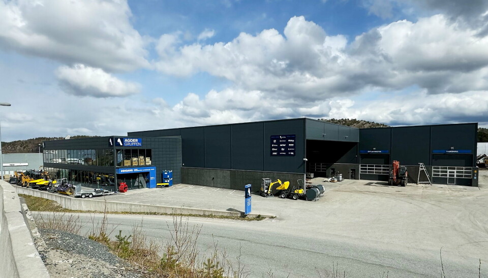 HOVEDKONTORET: Hovedanlegget til Agder Gruppen i Kristiansand sist lørdag. Fotot: Trygve Larsen