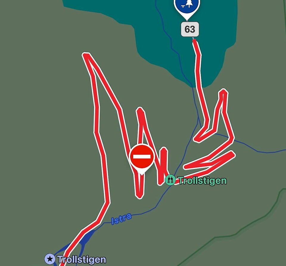 STENGT: Trollstigen kan bli stengt ofte slik den er nå.