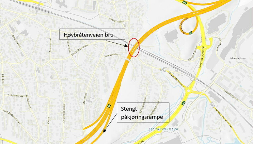 HELGESTENGT: I forbindelse med fugeutskiftning vil det bli helgestenginger av brua, hvor en kjøreretning blir stengt og det kjøres toveistrafikk i den andre kjøreretningen.