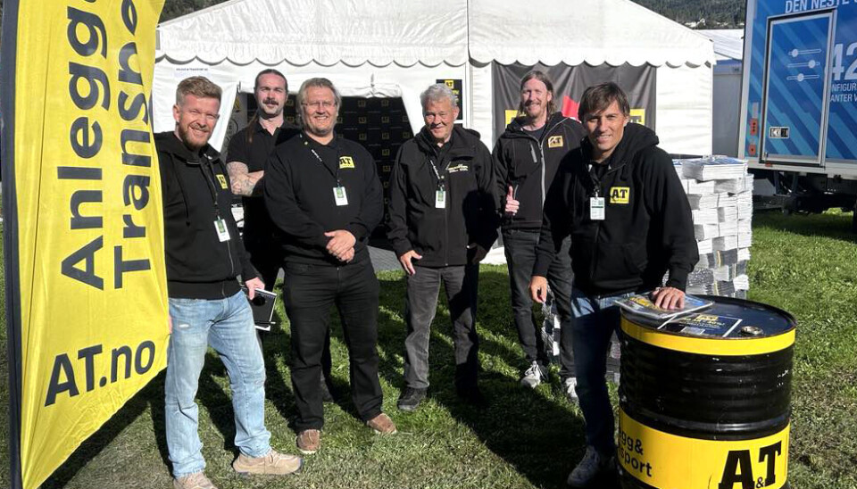 TEAMET: Anlegg&Transport er sterkt tilstede på Dyrsku'n 2024. Fra venstre: Fredrik Saugstad (journalist), Christian Holm (selger), Torbjørn Eriksen (journalist), Bjørn Eriksen (journalist), André Berger (selger) og Klaus Eriksen (redaktør).
