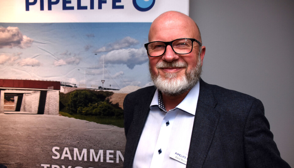 RESIRKULERING: Bård Moen er produktsjef i Pipelife Norge, og leder forskningsprosjektet som utreder bruk av resirkulert plast i rør.